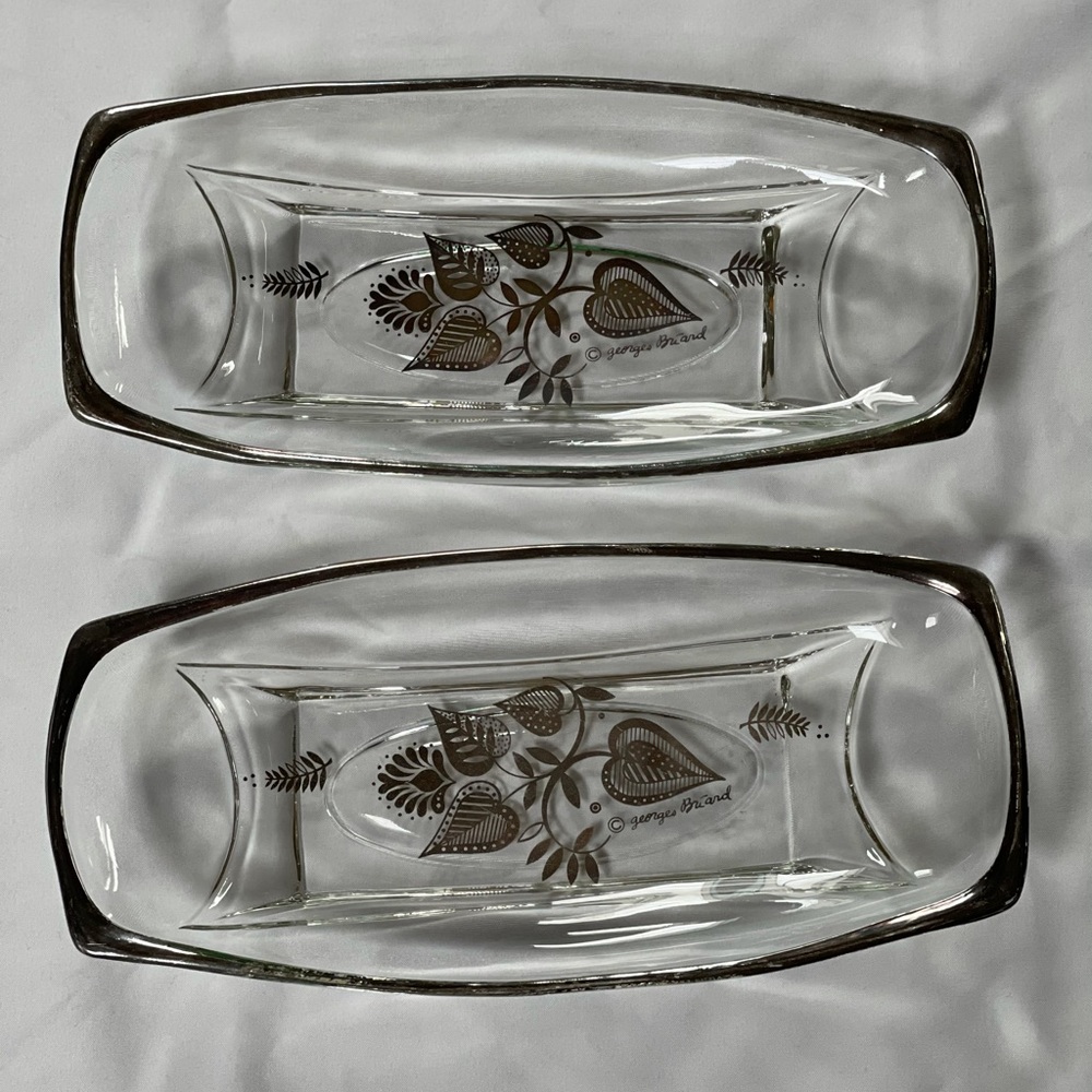 Georges Briard Glass Oval Dishes